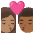 Kiss Woman Man Medium Skin Tone Medium Dark Skin Tone Emoji from Noto Emoji Set