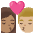 Kiss Woman Man Medium Skin Tone Medium Light Skin Tone Emoji from Noto Emoji Set