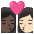 Kiss Woman Woman Dark Skin Tone Light Skin Tone Emoji from Noto Emoji Set