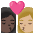 Kiss Woman Woman Dark Skin Tone Medium Light Skin Tone Emoji from Noto Emoji Set