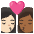 Kiss Woman Woman Light Skin Tone Medium Dark Skin Tone Emoji from Noto Emoji Set