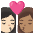 Kiss Woman Woman Light Skin Tone Medium Skin Tone Emoji from Noto Emoji Set