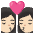 Kiss Woman Woman Light Skin Tone Emoji from Noto Emoji Set