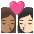 Kiss Woman Woman Medium Skin Tone Light Skin Tone Emoji from Noto Emoji Set