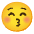 Kissing Face With Closed Eyes Emoji from Noto Emoji Set