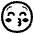 Kissing Face With Closed Eyes High Contrast Emoji from Fluent Emoji High Contrast Set