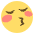 Kissing Face With Closed Eyes Emoji from EmojiTwo Colors Set