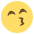 Kissing Face With Smiling Eyes Emoji from EmojiTwo Colors Set