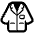 Lab Coat High Contrast Emoji from Fluent Emoji High Contrast Set