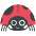 Lady Beetle Emoji from EmojiTwo Colors Set