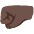 Left Facing Fist Dark Skin Tone Emoji from Noto Emoji Set