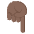 Left Hand Pointing Down Dark Skin Tone Emoji from EmojiTwo Colors Set