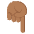 Left Hand Pointing Down Medium Dark Skin Tone Emoji from EmojiTwo Colors Set