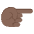 Left Hand Pointing Right Dark Skin Tone Emoji from EmojiTwo Colors Set