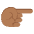 Left Hand Pointing Right Medium Dark Skin Tone Emoji from EmojiTwo Colors Set