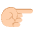 Left Hand Pointing Right Medium Light Skin Tone Emoji from EmojiTwo Colors Set