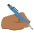 Left Handed Medium Dark Skin Tone Emoji from EmojiTwo Colors Set