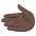 Leftwards Hand Dark Skin Tone Emoji from Noto Emoji Set