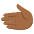 Leftwards Hand Medium Dark Skin Tone Emoji from Noto Emoji Set