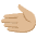 Leftwards Hand Medium Light Skin Tone Emoji from Noto Emoji Set