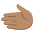 Leftwards Hand Medium Skin Tone Emoji from Noto Emoji Set