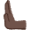 Leftwards Pushing Hand Dark Skin Tone Emoji from Noto Emoji Set