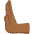 Leftwards Pushing Hand Medium Dark Skin Tone Emoji from Noto Emoji Set