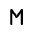 Letter M Icon from Mynaui Line Set