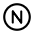 Letter N Circle Icon from Mynaui Line Set