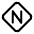 Letter N Diamond Icon from Mynaui Line Set