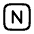 Letter N Square Icon from Mynaui Line Set