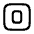 Letter O Square Icon from Mynaui Line Set