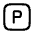 Letter P Square Icon from Mynaui Line Set