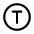 Letter T Circle Icon from Mynaui Line Set