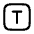Letter T Square Icon from Mynaui Line Set