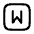 Letter W Square Icon from Mynaui Line Set