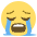 Loudly Crying Face Emoji from EmojiTwo Colors Set