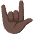 Love You Gesture Dark Skin Tone Emoji from Noto Emoji Set