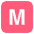 M Icon Emoji from EmojiTwo Colors Set