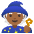 Mage Medium Dark Skin Tone Emoji from Noto Emoji Set
