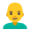 Man Bald Emoji from Noto Emoji Set