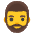 Man Beard Emoji from Noto Emoji Set
