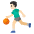 Man Bouncing Ball Light Skin Tone Emoji from Noto Emoji Set