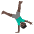 Man Cartwheeling Dark Skin Tone Emoji from Noto Emoji Set