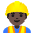 Man Construction Worker Dark Skin Tone Emoji from Noto Emoji Set
