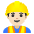 Man Construction Worker Light Skin Tone Emoji from Noto Emoji Set