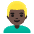 Man Dark Skin Tone Blond Hair Emoji from Noto Emoji Set