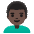 Man Dark Skin Tone Curly Hair Emoji from Noto Emoji Set