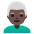 Man Dark Skin Tone White Hair Emoji from Noto Emoji Set