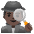 Man Detective Dark Skin Tone Emoji from Noto Emoji Set